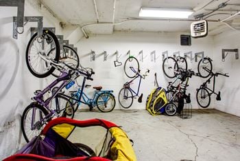 Complimentary heated bike storage